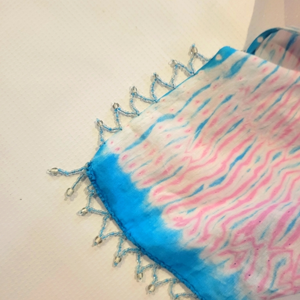 Unknown  brand  multi color scarf with beads